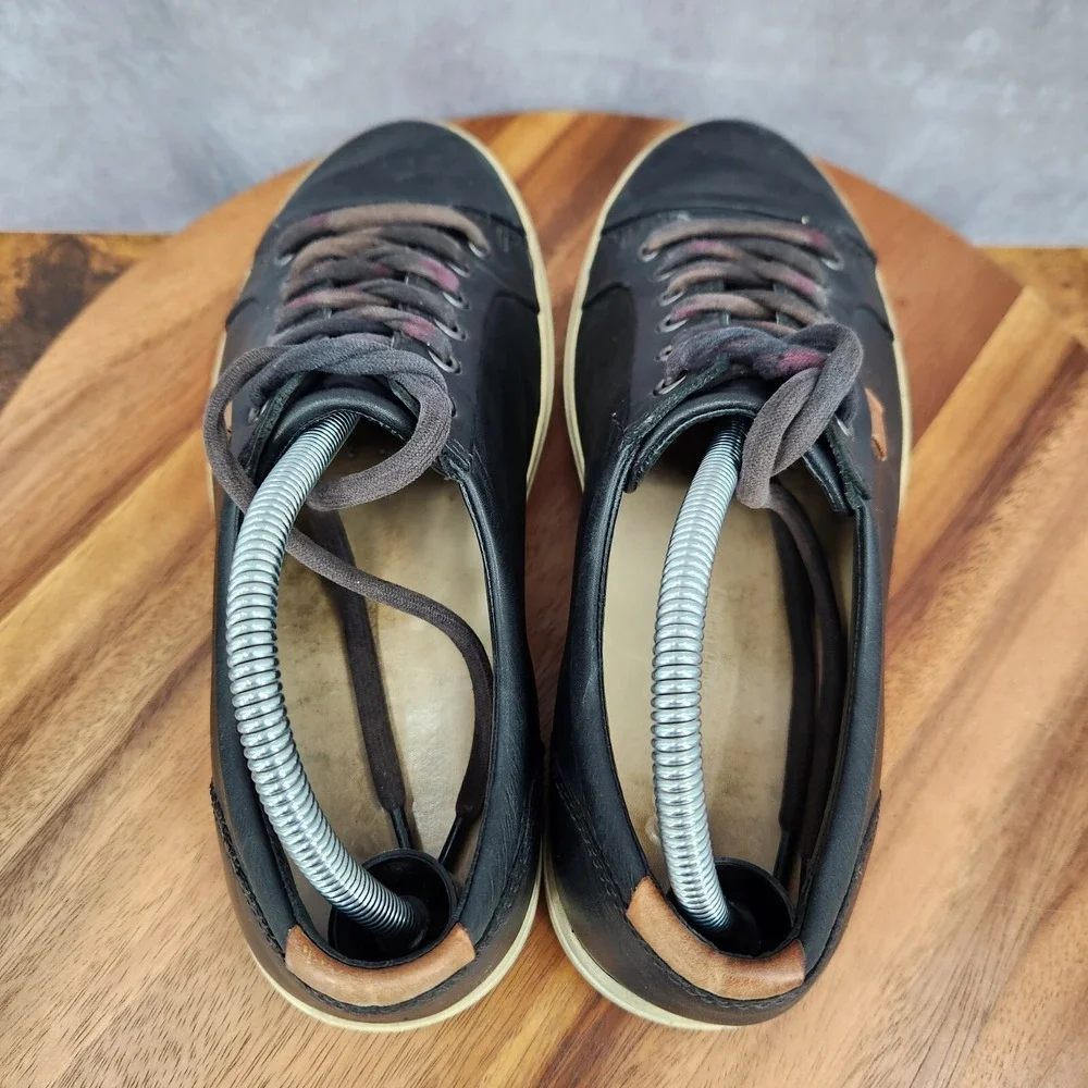 Ecco Soft 7 Sneakers Mens 7 /‎ 7.5 Eu 41 Black Leather Low Top Comfort Shoes